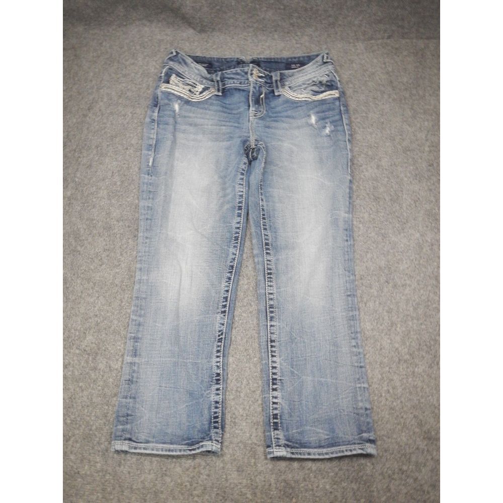 Vigoss‎ The Chelsea Boyfriend Jeans S9/10 L25 Blue Acid Wash Distressed
